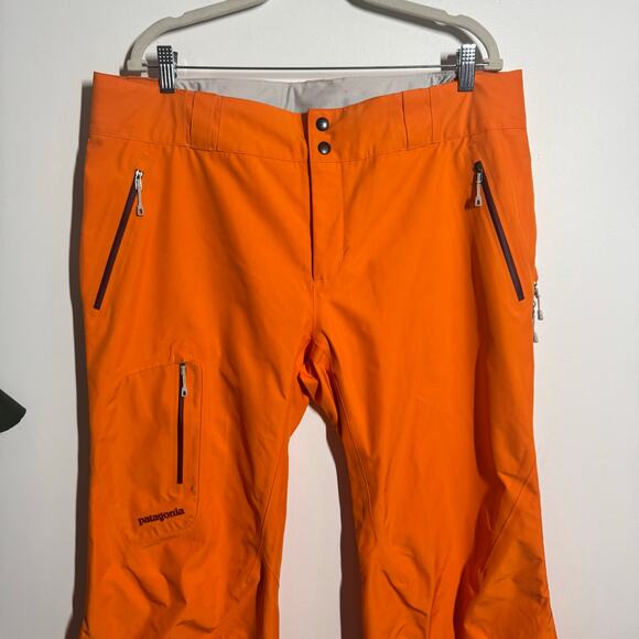 Patagonia Powder Bowl Snow Pants Women XL Orange Gortex Sport Active Pocket - Picture 6 of 15